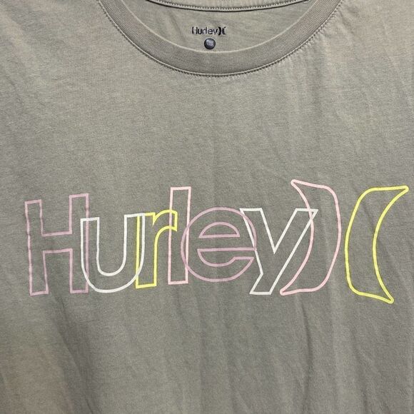 Hurley Men's Green Crew Neck Short Sleeve Graphic T-Shirt Size Large - Picture 4 of 9